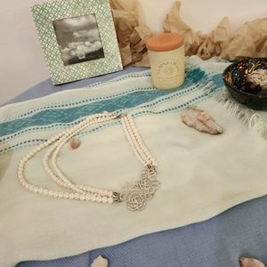 3-Strand Rhinestone Rose Necklace | Claire's